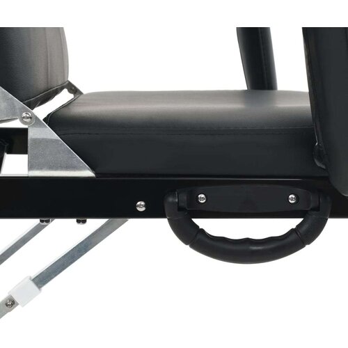  kozmetični stol iz umetnega usnja 185x78x76 cm črn Slike