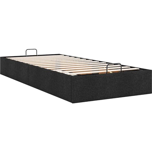 VidaXL otomanski okvir kreveta bez madraca crni 80x200 cm od tkanine Slike