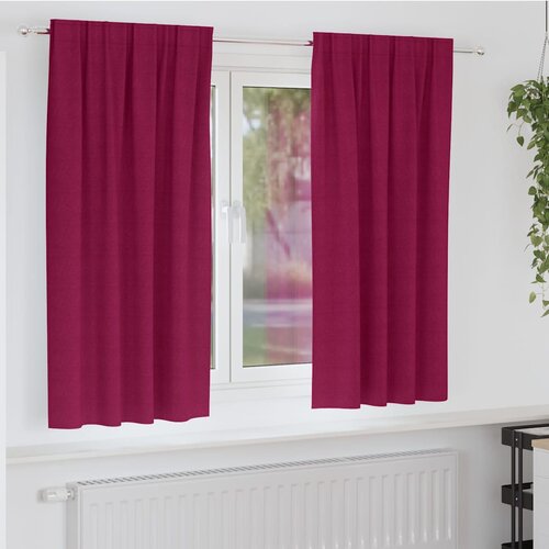  Zavjese za blackout s prstenovima 2 pcs Vinska crvena Slike