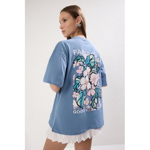 TRENDYOLMILLA Ženska majica TWOSS24TS00183, Plava Cene