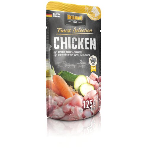 Belcando Vlažna hrana za pse u kesici, kompletan obrok, Finest Selection Chicken, Sa pirinčem, &amp;scaron;argarepom i tikvicama, 125g Slike