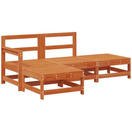  Set lounge namje&amp;scaron;taja za vrt 4 pcs Vo&amp;scaron;tanosmeđa Slike