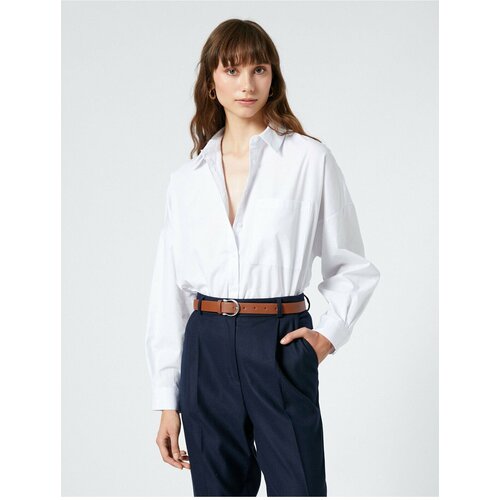 Koton Basic Shirt Long Sleeved Buttons, Pocket Detailed Cotton. Slike