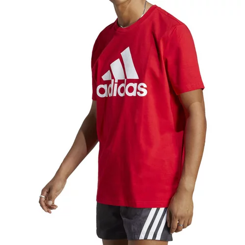Adidas Funkcionalna majica 'Essentials Big Logo' rdeča / bela