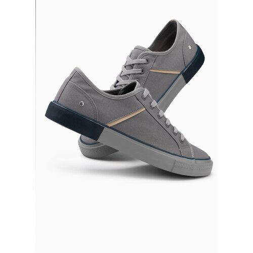 Ombre Classic men's sneakers with rivets - gray Slike