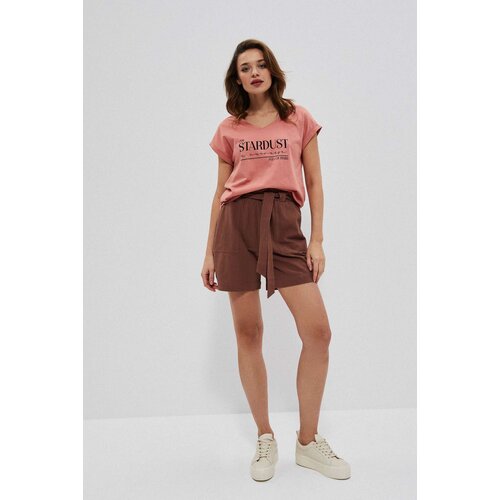 Marisse Plain Cotton Shorts L-Sh-3727 Cold Brown Slike