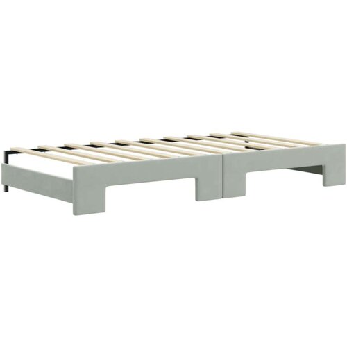 VidaXL Dnevni krevet na razvlačenje svjetlosivi 90 x 190 cm bar&amp;scaron;unasti Slike