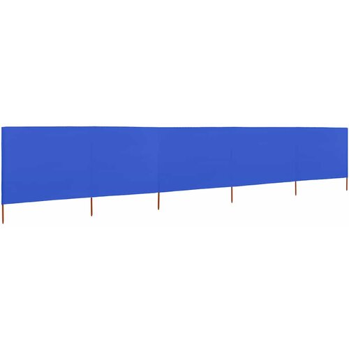  Vjetrobran s 5 panela od tkanine 600 x 160 cm azurno plavi Slike