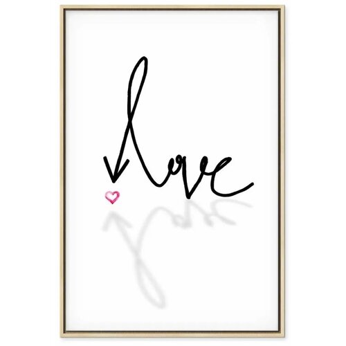  Slika - This is Love (1 Part) Vertical 60x90 U prirodnom drvenom okviru Cene