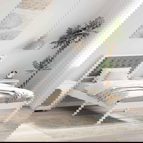 VidaXL Krevetna konstrukcija Svijetlo siva 90 x 190 cm tkanina Slike