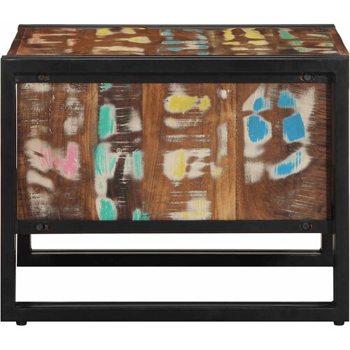  Vi&amp;scaron;ebojni stolić za kavu 50x50x38 cm puno drvo obrađeno Slike