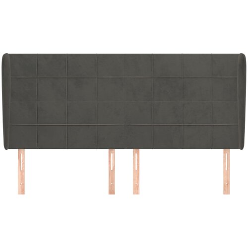  Uzglavlje s u&amp;scaron;ima crno 163x23x118/128 cm bar&amp;scaron;unasto Slike