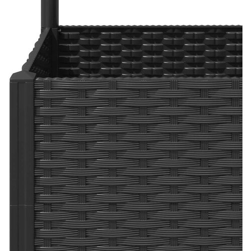 VidaXL Vrtna sadilica s re&amp;scaron;etkom crna 40 x 40 x 136 cm PP Slike