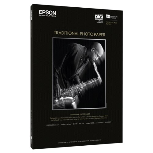 Epson Traditional Photo Paper silk matte, A3+ 25 Sheet, 330g Slike