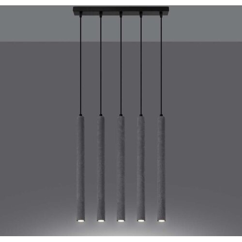  Sollux SL.1274 - Luster na sajli PASTELO 5xG9/8W/230V beton Slike