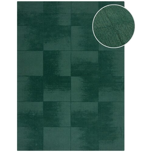 Flair Rugs Petrolej zeleni ručno rađen vunen tepih 120x170 cm Demi Check Ombre – Cijene