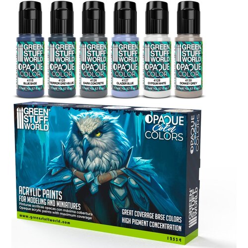 Green Stuff World Opaque Paint Set - Cold Colours | Set Akrilnih Boja x6 Cene