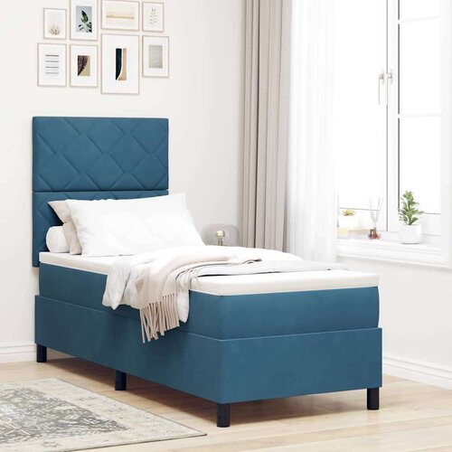  LED Box Spring Krevet Tamno plava 80 x 200 cm tkanina Cene