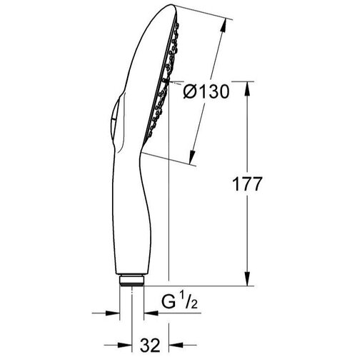 Grohe 26107000 Vitalio Rain 130 tuš ročka 4 funkcije Cene