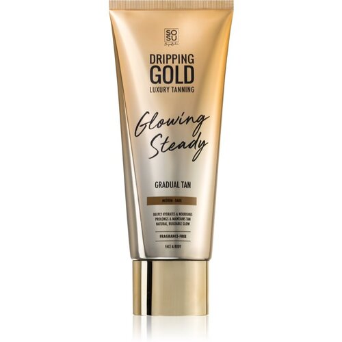 Dripping Gold Glowing Steady samoporjavitvena krema za postopno porjavitev Medium - Dark 200 ml Slike