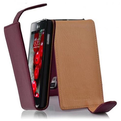 Cadorabo Ohi&scaron;je, združljivo z LG OPTIMUS L7 II v pastelno vijolično - Za&scaron;čitni ovitek v obliki flipa iz teksturiranega umetnega usnja, (20552240) Cene