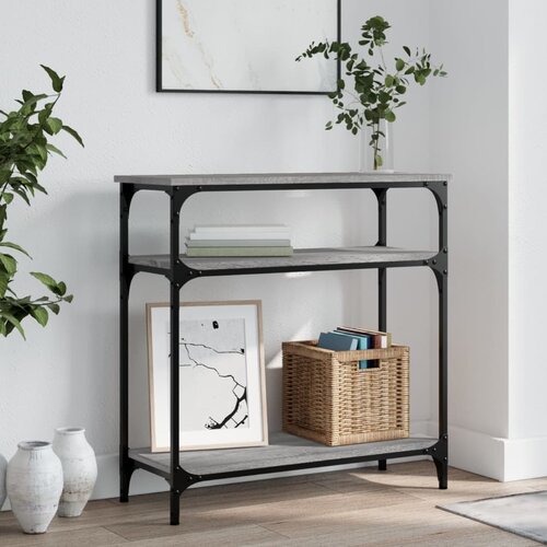  The Living Store Konzolna mizica siva sonoma 75x29x75 cm inženirski les - Konzolna Mizica, (21445025) Slike