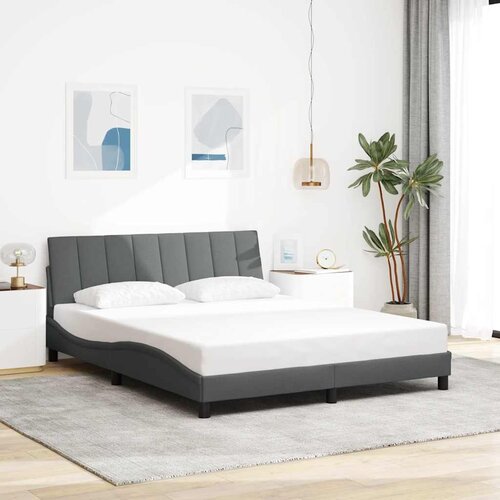 vidaXL Posteljni okvir brez vzmetnice temno siv 160x200 cm blago Cene