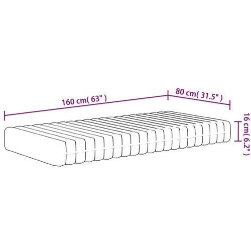 VidaXL Madrac od pjene za djecu srednje mekani 80 x 160 cm Slike