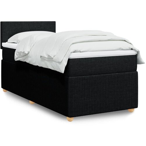 vidaXL Box spring krevet s madracem crni 80 x 200 cm od tkanine Cijene