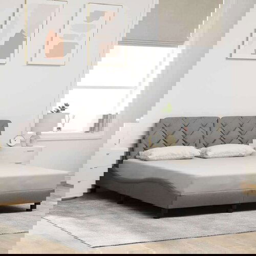  Posteljni okvir brez vzmetnice taupe 140x190 cm blago, (21829698) Cene