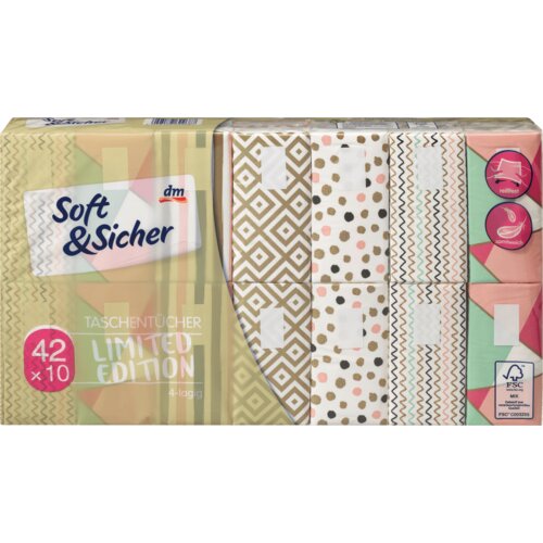 Soft&Sicher design papirne maramice, 4-slojne, 42x10 420 kom Slike