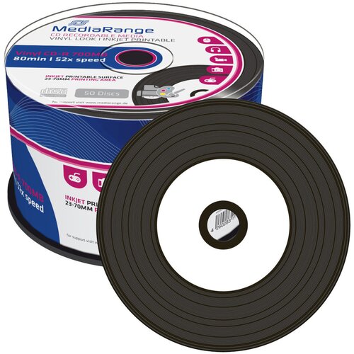 Mediarange Vinyl CD-R 52x 700 MB, white printable, 50 kom Cene