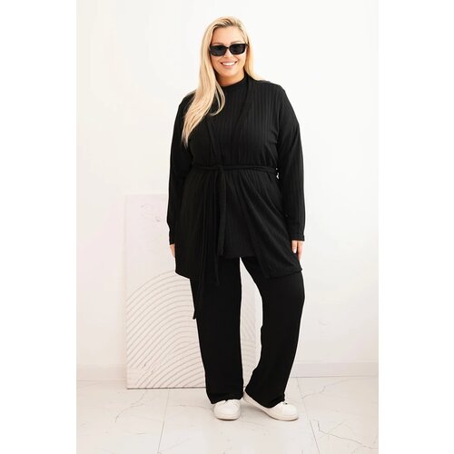 Kesi Three-piece women&amp;#039;s Plus Size set black Slike