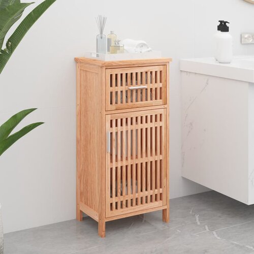 vidaXL Kopalniška omarica 42x29x82 cm trdna orehovina Cene