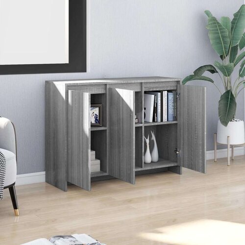 VidaXL Komoda boja sivog hrasta sonome 102 x 33 x 75 cm od iverice Slike