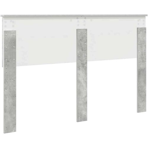  Uzglavlje s uzglavljem Betonski sivi 140 cm Konstruirano drvo Slike