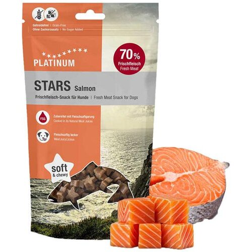 Platinum Poslastice za pse Stars, Losos, 185g Slike