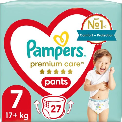Pampers Premium Care Pants Size 7 hlačne plenice za enkratno uporabo 17+ kg 27 kos Cene