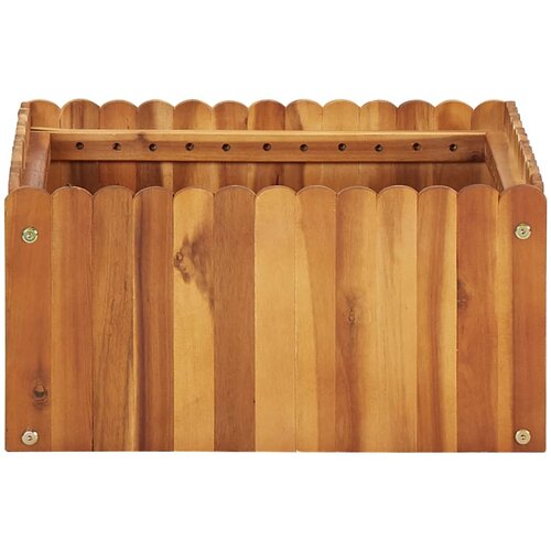  Vrtna posuda za sadnju od masivnog bagremovog drva 50x50x25 cm Slike