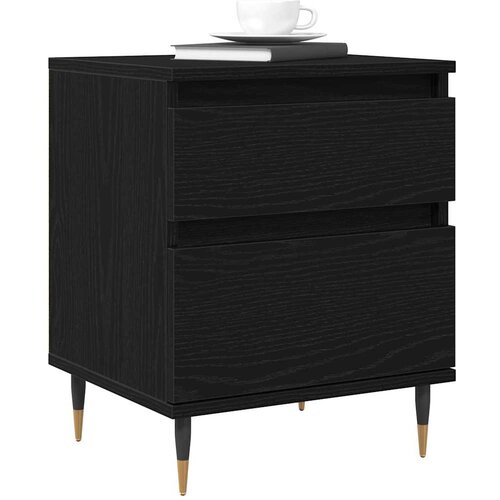  Noćni ormar 2 pcs Crni hrast 40 x 35 x 50 cm Konstruirano drvo Slike