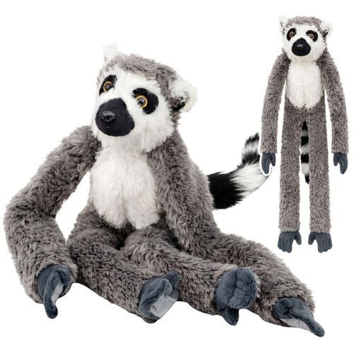 Plišana igračka lemur s čičkom za vje&scaron;anje siva 35 cm Cijene