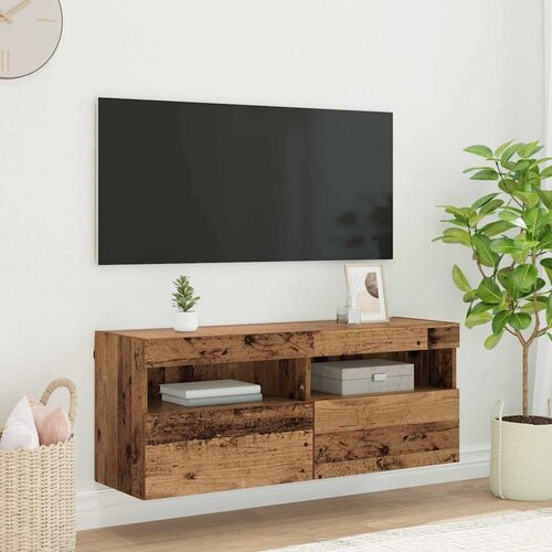 TV zidni ormar Staro drvo 100 x 30 x 40 cm Konstruirano drvo Cijene