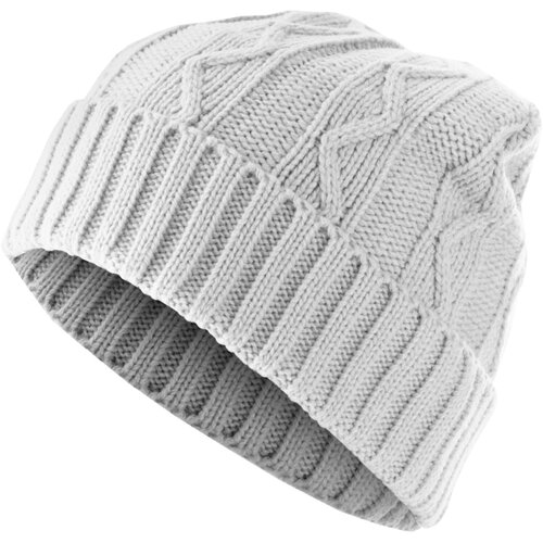MSTRDS Beanie Cable Flap Beanie - White Cene