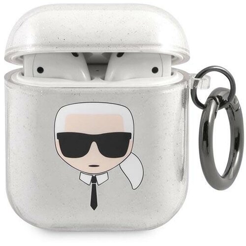 Karl Lagerfeld NAGLAVNI ETUI Z BLEŠČICAMI ZA AIRPODS 1/2 SREBRN, (22006282) Cene