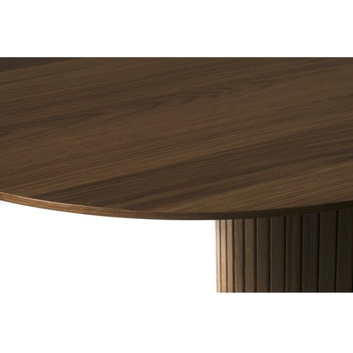 Unique Furniture Rjava jedilna miza z mizno plo&amp;scaron;čo v hrastovem dekorju 95x180 cm Nola &amp;ndash; Slike