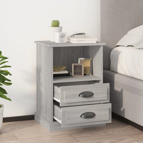 The Living Store Nočna omarica 2 kosa siva sonoma 43x36x60 cm - Nočna Omarica, (21432275) Cene