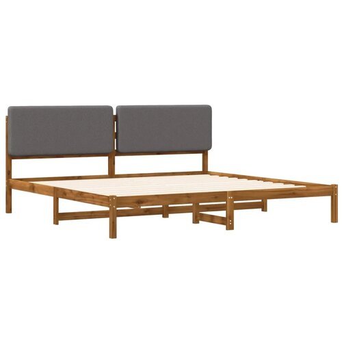 Krevetni okvir s tapiciranim uzglavljem Prirodna i svjetlosiva - Prirodna i svjetlosiva 180 x 200 cm Slike