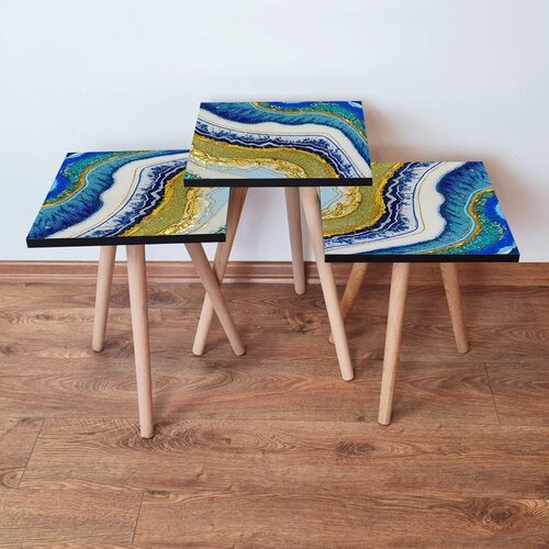 Hanah home 3Shp71 - Multicolor Multicolor Nesting Table (3 Pieces) Cene