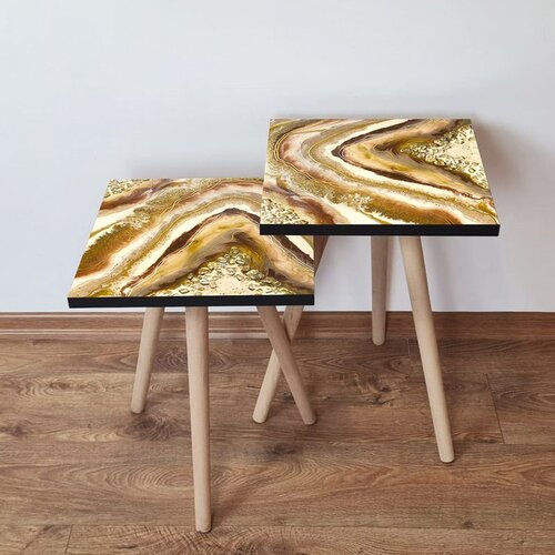 Hanah home 2Shp295 - Multicolor Multicolor Nesting Table (2 Pieces) Cene