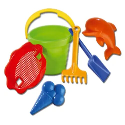 Mađarski proizvođač Veliki set za igru u pijesku, valovitom kanticom od 6 dijela - D-Toys Cijene